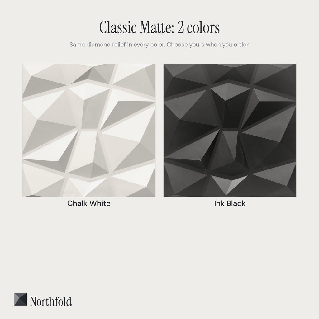 All Classic Matte 3D wall panel colors