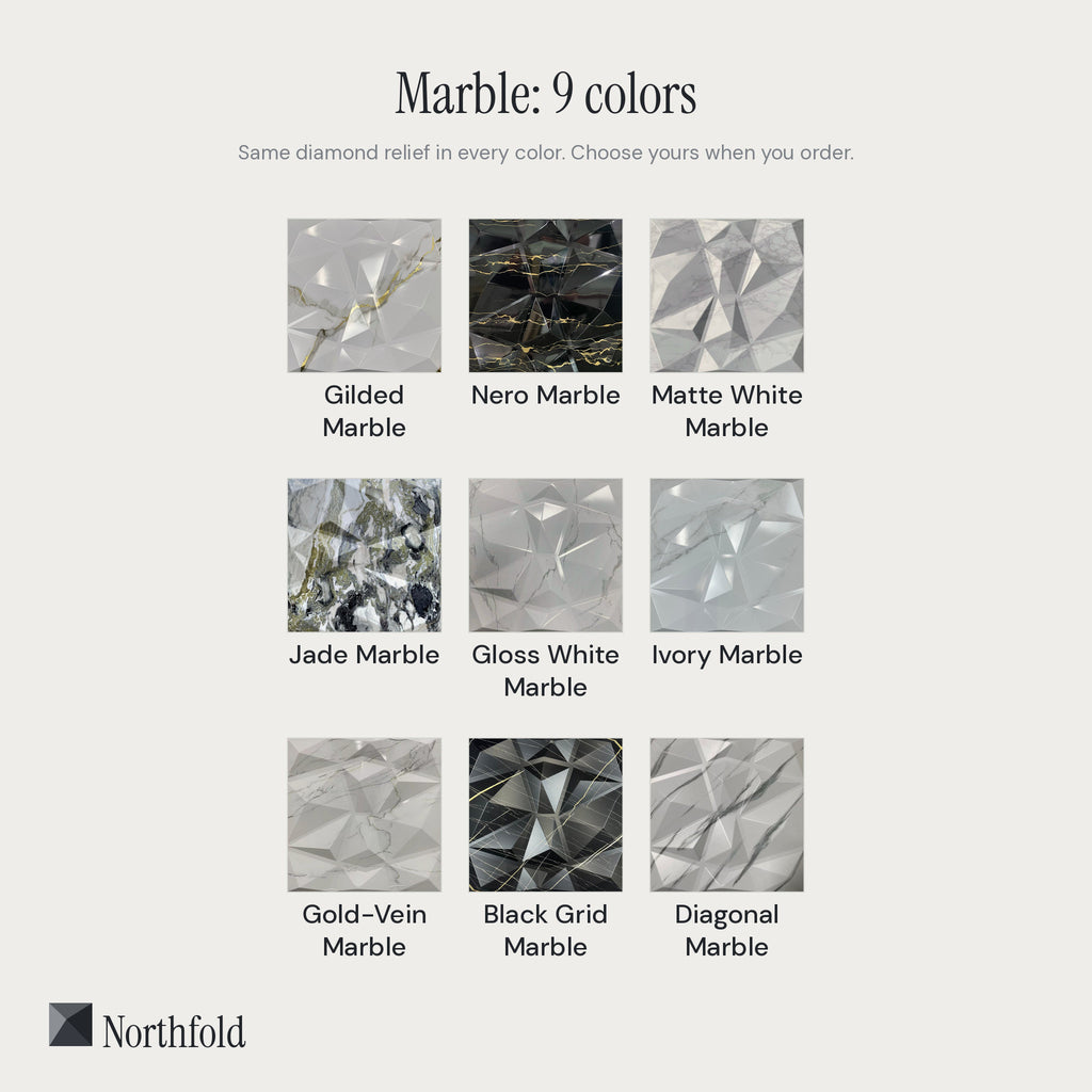 All Marble 3D wall panel colors