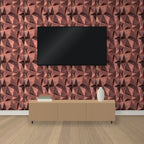 Copper Patina 3D wall panels as a TV feature wall