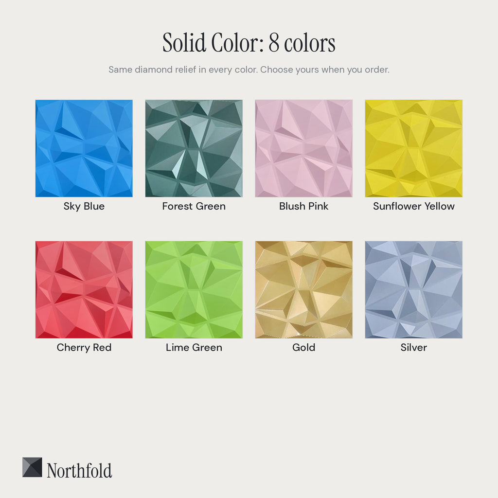 All Solid Color 3D wall panel colors