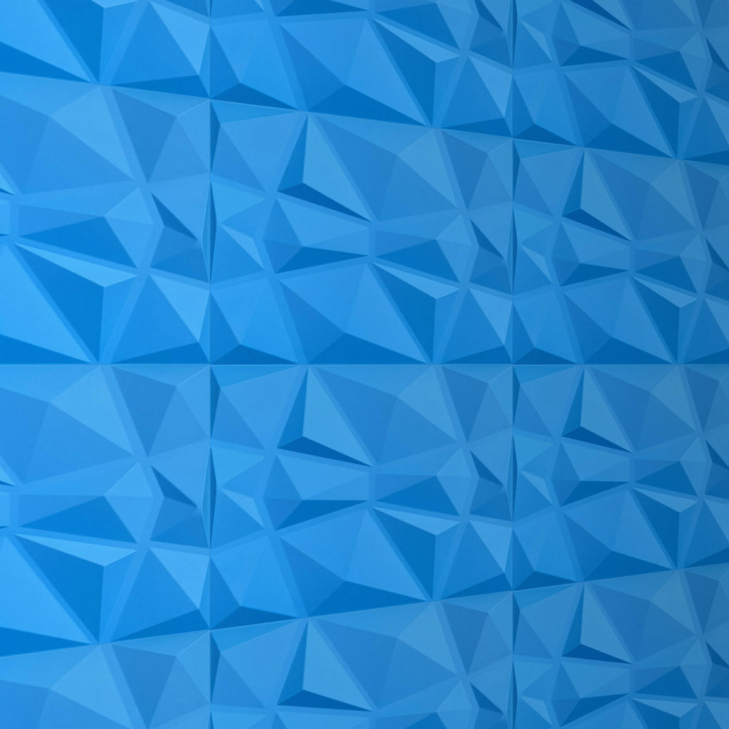 Close-up of Sky Blue 3D wall panel relief