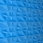 Close-up of Sky Blue 3D wall panel relief