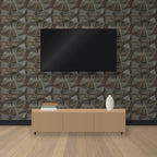 Black Walnut 3D wall panels as a TV feature wall