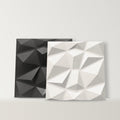 Chalk White and Ink Black diamond 3D wall panels