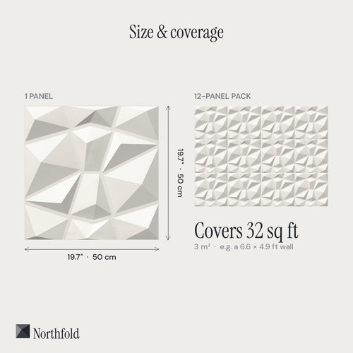 Black Grid Marble Diamond 3D Wall Panels