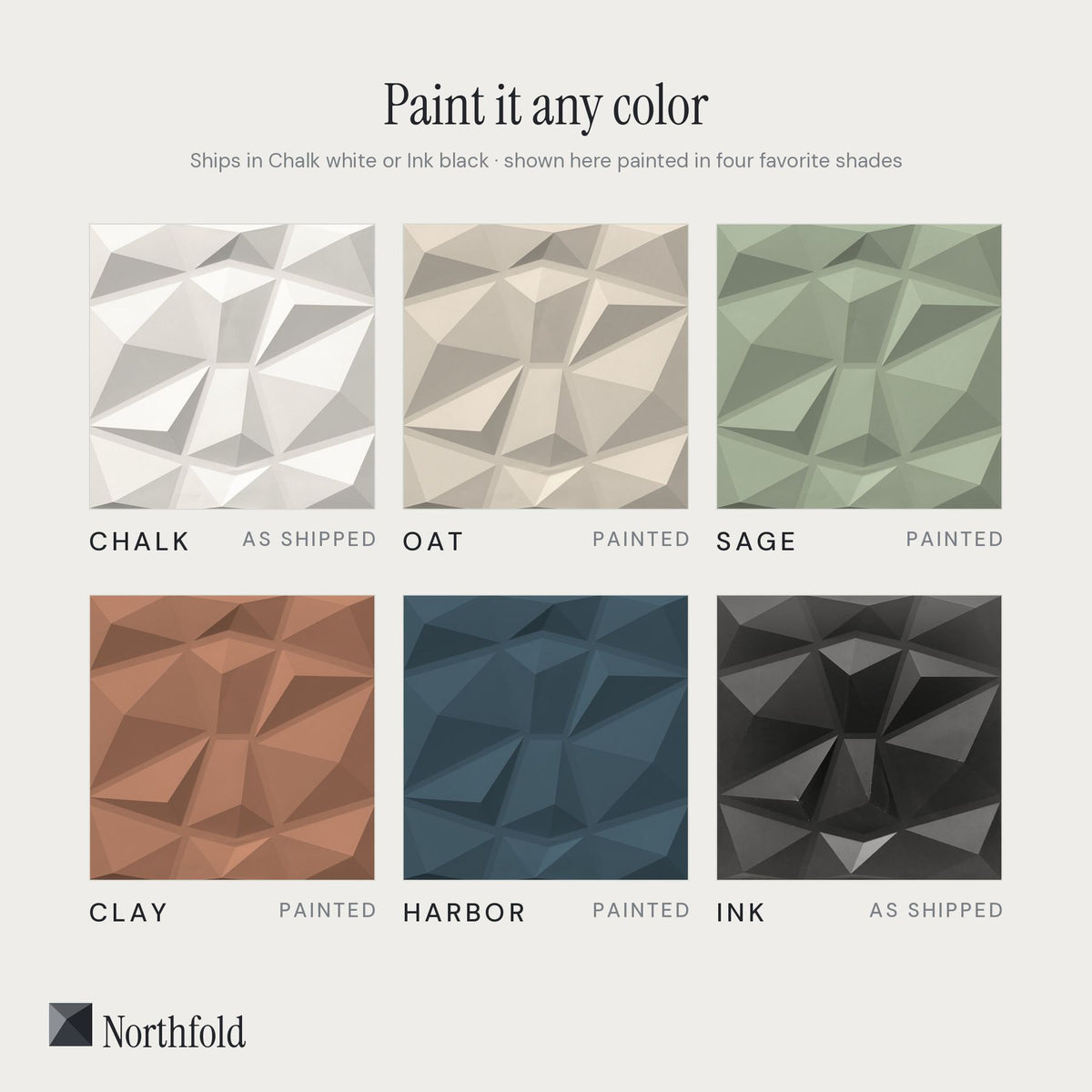 Chalk White Diamond 3D Wall Panels