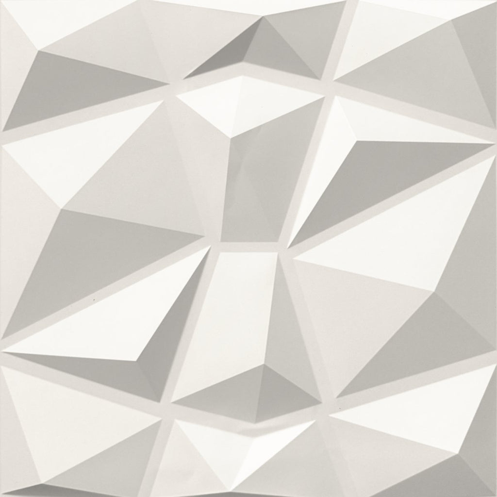 Chalk White Diamond 3D Wall Panels