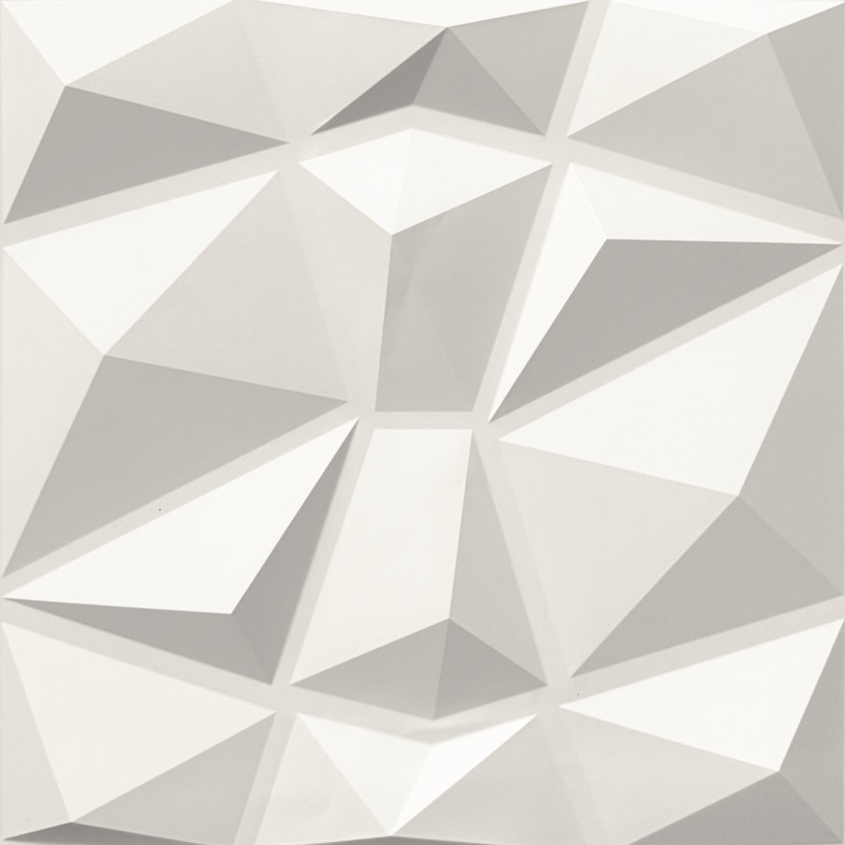 Chalk White Diamond 3D Wall Panels
