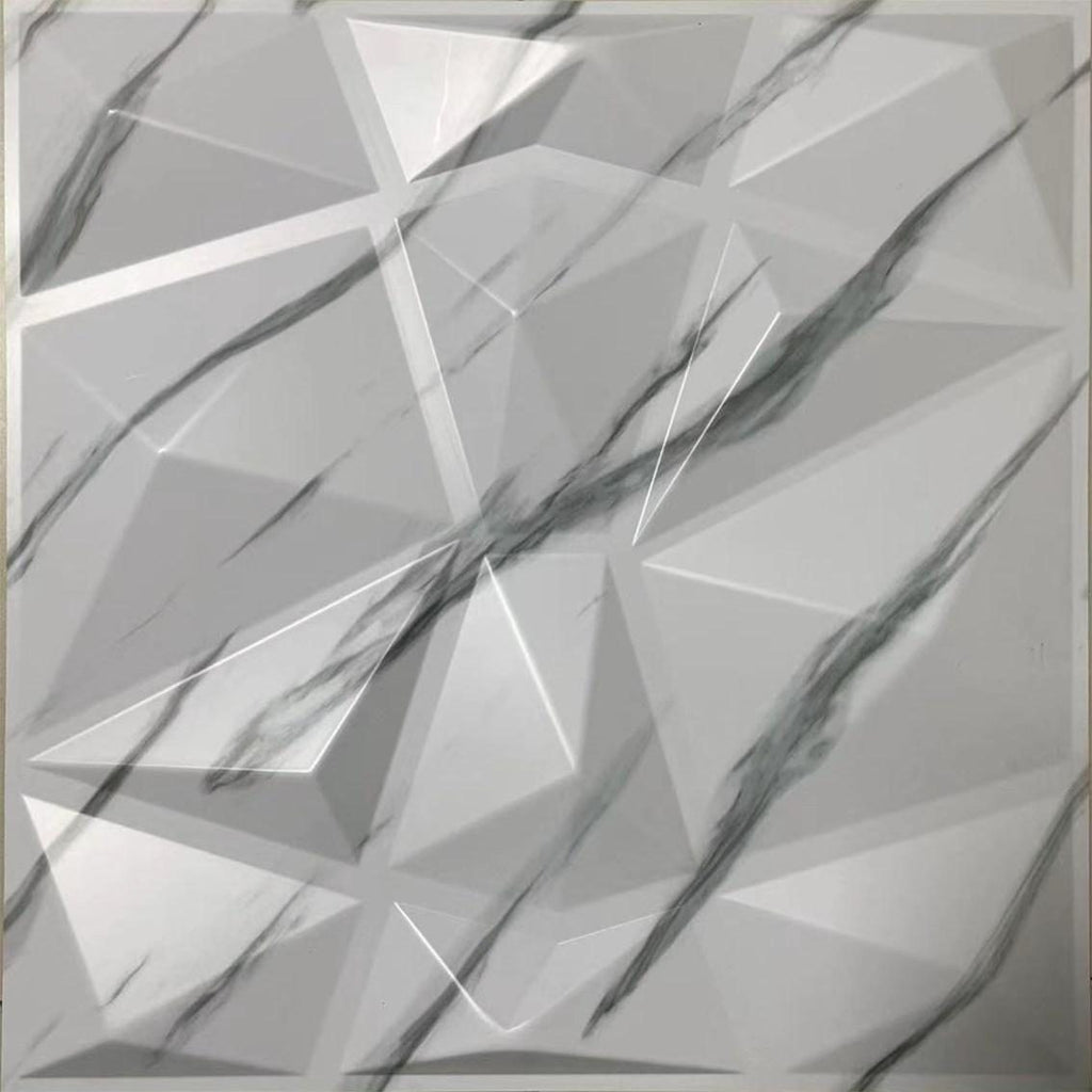Diagonal Marble Diamond 3D Wall Panels