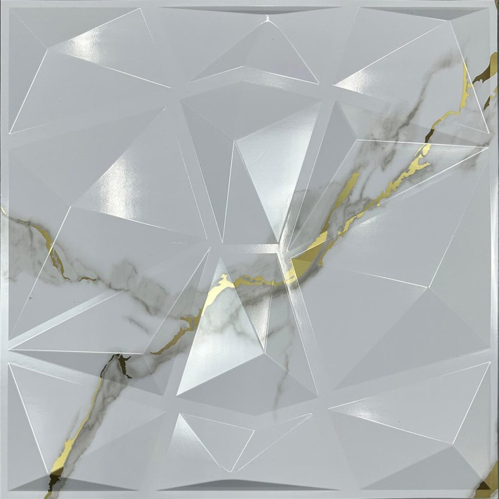 Gilded Marble Diamond 3D Wall Panels