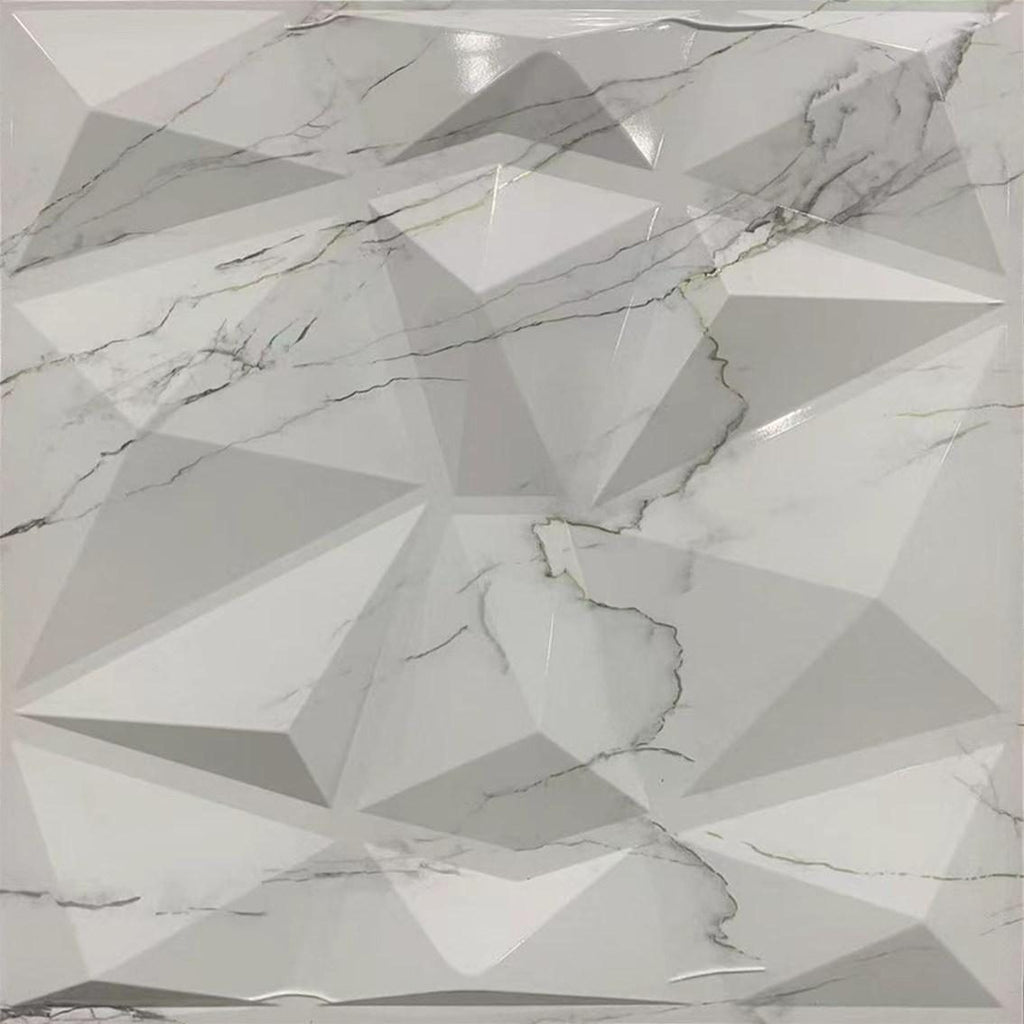 Gold-Vein Marble Diamond 3D Wall Panels
