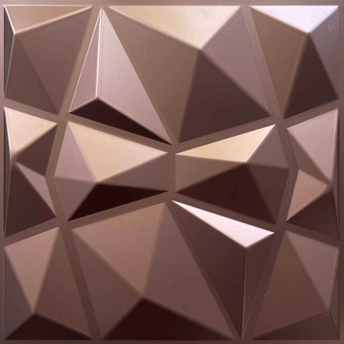 Brushed Coffee Gold Diamond 3D Wall Panels