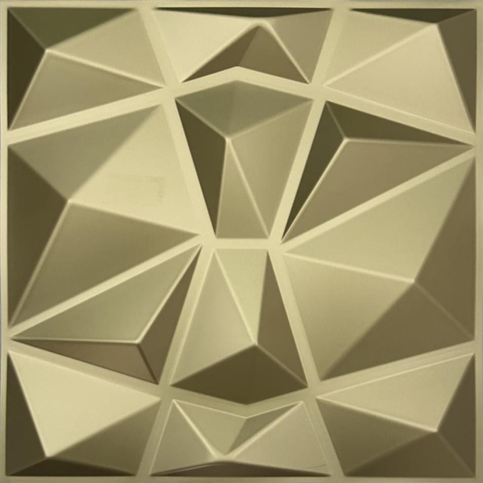 Brushed Platinum Diamond 3D Wall Panels