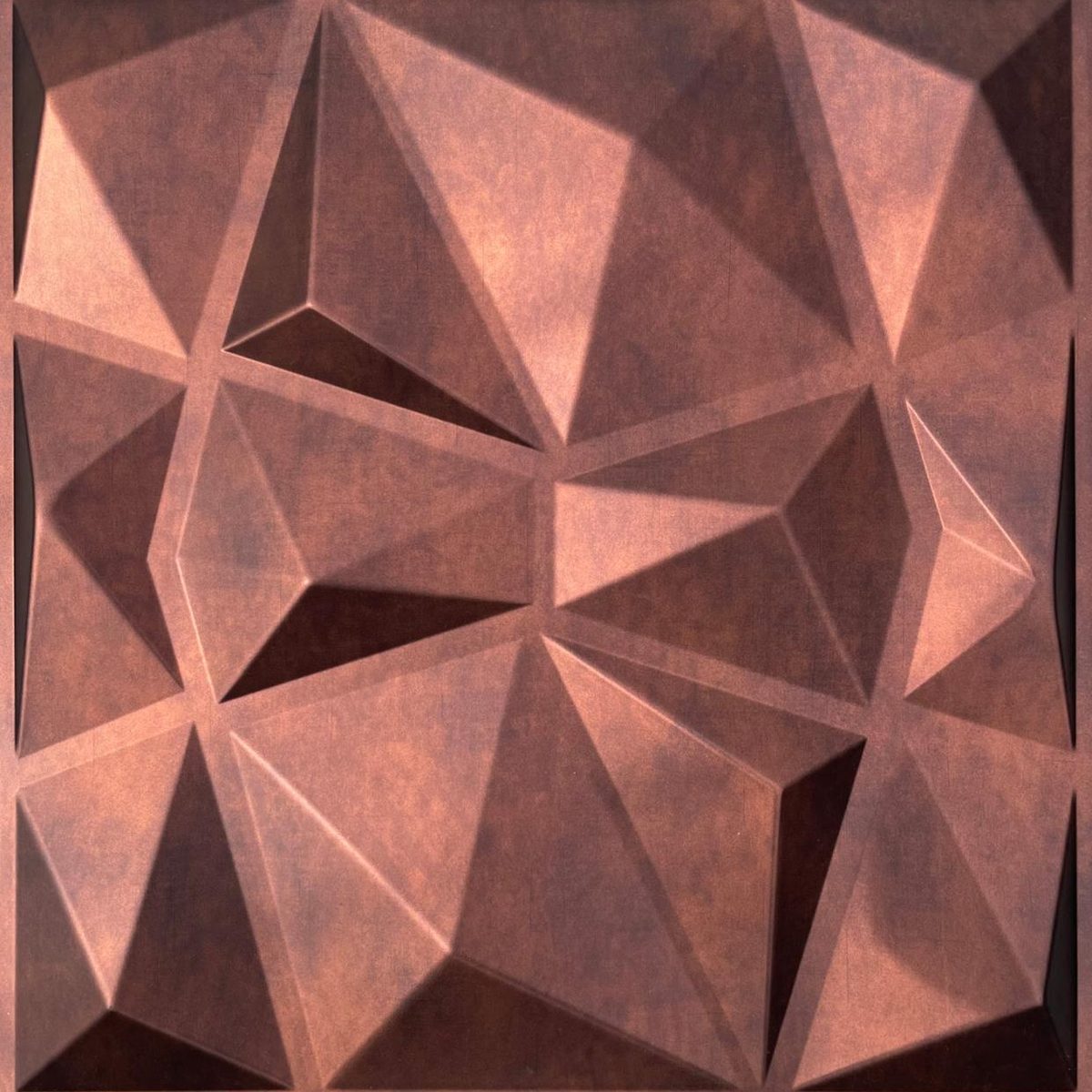 Copper Patina Diamond 3D Wall Panels