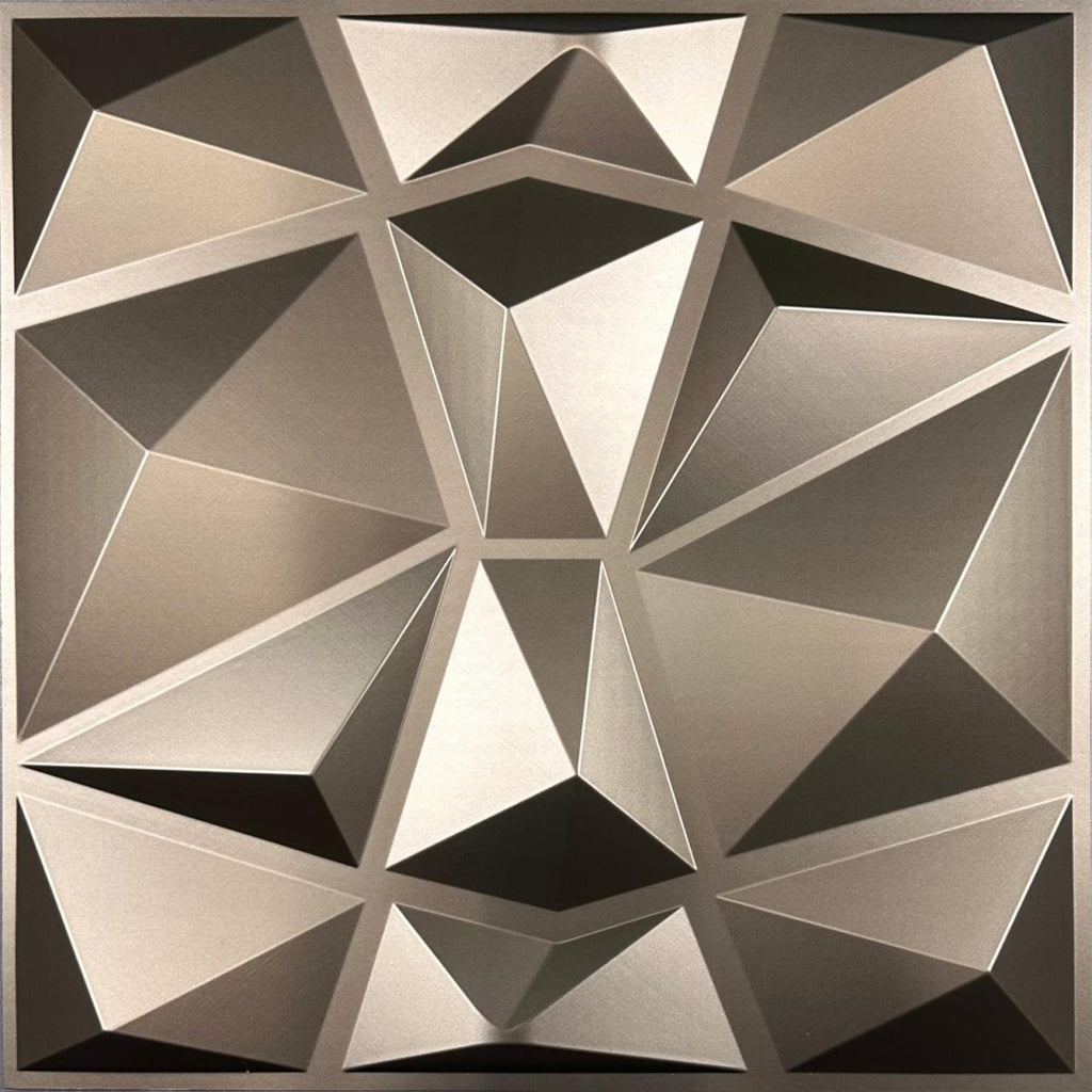 Metallic Coffee Diamond 3D Wall Panels
