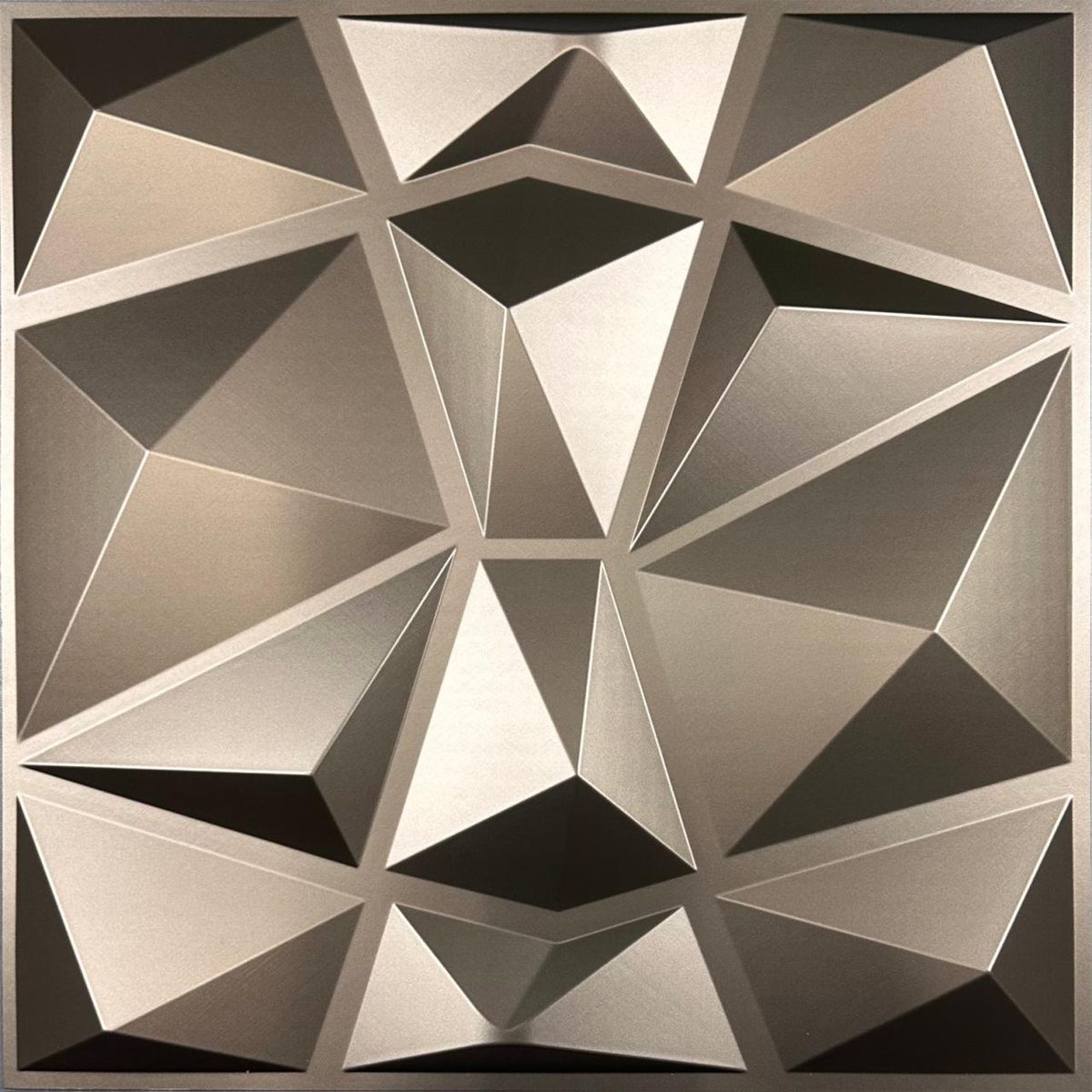 Metallic Coffee Diamond 3D Wall Panels