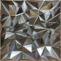 Mirror-Look Silver Diamond 3D Wall Panels