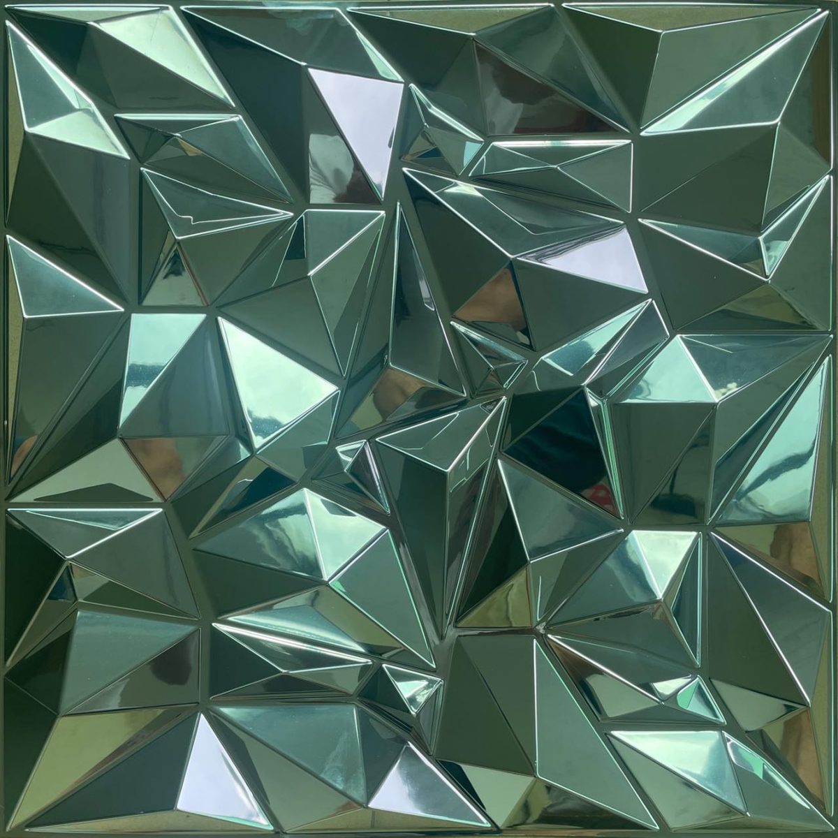 Mirror Silver Diamond 3D Wall Panels
