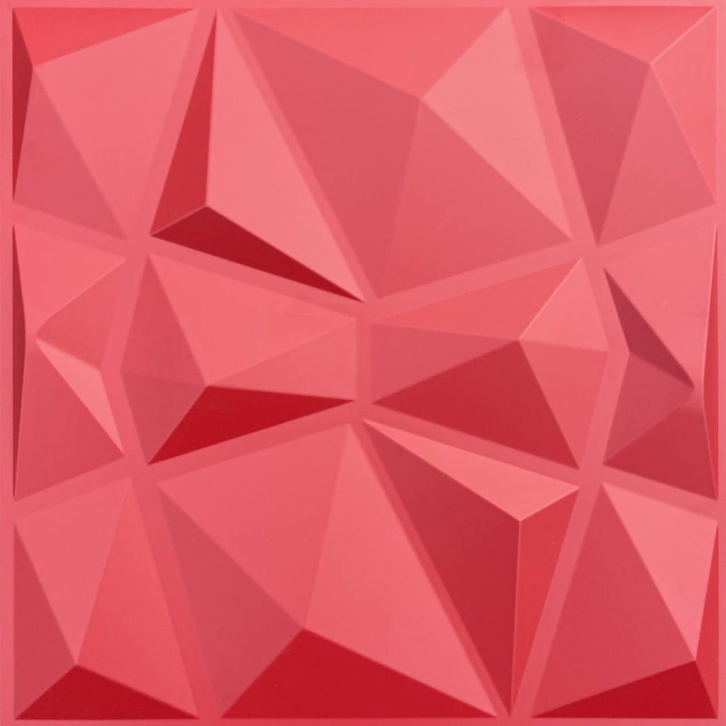 Cherry Red Diamond 3D Wall Panels