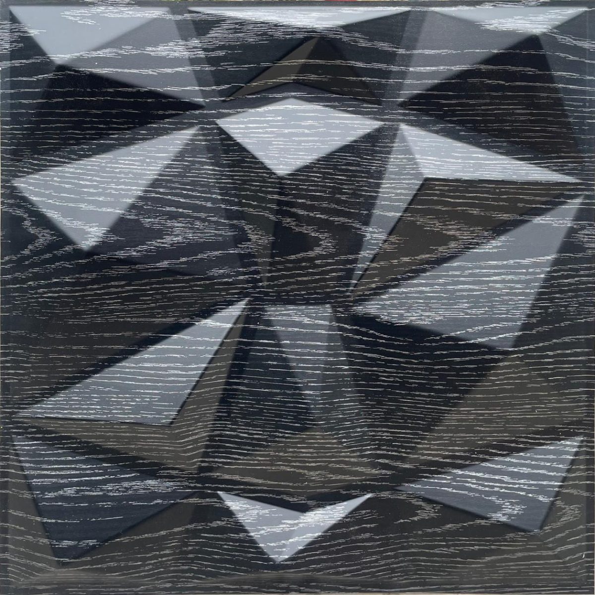 Silver Ebony Diamond 3D Wall Panels