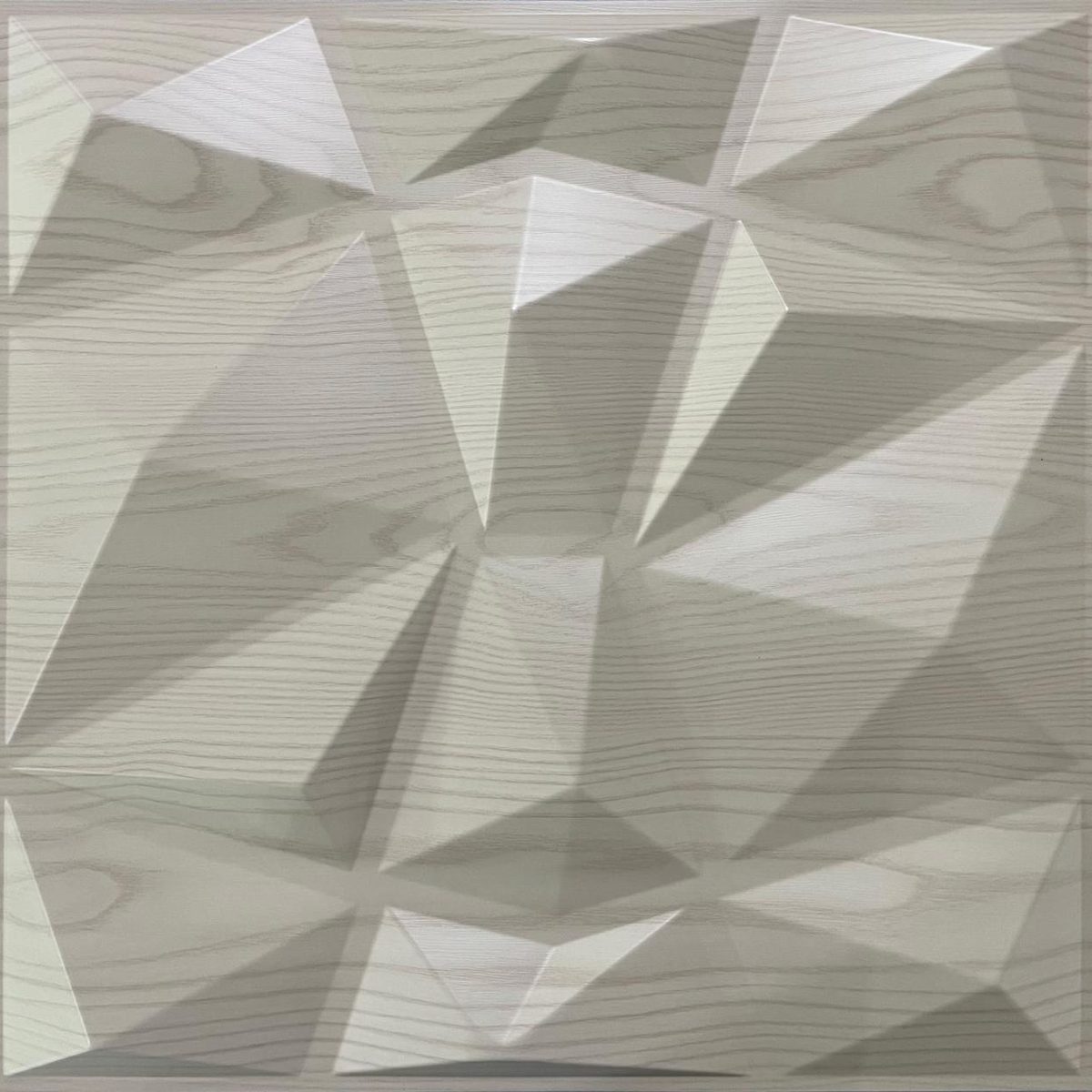 Whitewashed Wood Diamond 3D Wall Panels